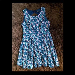 Flower silk dress